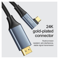 Joyroom SY-20C1 USB-C (angled) / HDMI (straight) Cable 4K 60Hz 2m - Gray