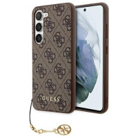 Guess 4G Charms Collection Case for Samsung Galaxy S24 - Brown