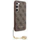 Guess 4G Charms Collection Case for Samsung Galaxy S24 - Brown