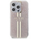Guess IML 4G Gold Stripe case for iPhone 15 Pro - pink