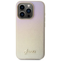 Guess GUHCP15XPSAIRSD iPhone 15 Pro Max 6.7" gold/gold hardcase Saffiano Iridescent Script