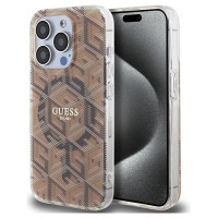 Guess IML GCube MagSafe case for iPhone 15 Pro - brown