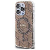 Guess IML GCube MagSafe case for iPhone 15 Pro - brown