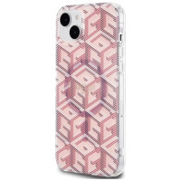 Guess IML GCube MagSafe case for iPhone 15 / 14 / 13 - pink