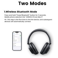 Ugreen HP202 HiTune Max5 on-ear wireless headphones with hybrid ANC noise reduction - black