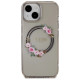 Guess IML Flowers Wreath MagSafe case for iPhone 15 / 14 / 13 - black
