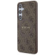 Guess 4G Collection Leather Metal Logo MagSafe case for Samsung Galaxy S24+ - brown