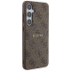 Guess 4G Collection Leather Metal Logo MagSafe case for Samsung Galaxy S24+ - brown