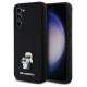 Karl Lagerfeld Silicone Karl&Choupette Metal Pin case for Samsung Galaxy S23+ - black