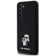 Karl Lagerfeld Silicone Karl&Choupette Metal Pin case for Samsung Galaxy S23+ - black