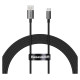 Baseus Superior Series USB-A / USB-C 100W Cable for Huawei / Honor 1.5m - Black