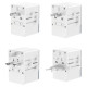 Dudao A65Pro 65W EU / US / JP / AUS / UK travel adapter 2x USB-C 2x USB-A - white