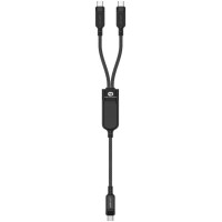 Acefast C5 USB-C - USB-C / USB-C 2in1 100W 480Mb/s cable - black