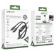 Acefast C5 USB-C - USB-C / USB-C 2in1 100W 480Mb/s cable - black