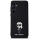 Karl Lagerfeld Fixed Glitter Ikonik Logo Metal Pin case for Samsung Galaxy A35 - black