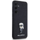 Karl Lagerfeld Fixed Glitter Ikonik Logo Metal Pin case for Samsung Galaxy A35 - black