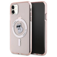 Karl Lagerfeld IML Choupette MagSafe case for iPhone 11 / Xr - pink