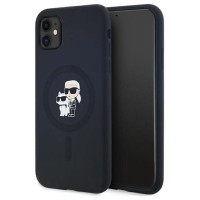 Karl Lagerfeld Silicone Karl&Choupette MagSafe case for iPhone 11 / Xr - black