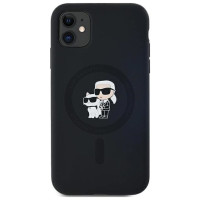 Karl Lagerfeld Silicone Karl&Choupette MagSafe case for iPhone 11 / Xr - black