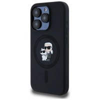 Karl Lagerfeld Silicone Karl&Choupette MagSafe case for iPhone 15 Pro - black