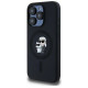 Karl Lagerfeld Silicone Karl&Choupette MagSafe case for iPhone 15 Pro - black