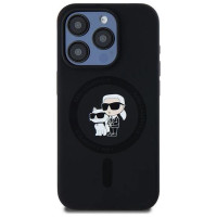 Karl Lagerfeld Silicone Karl&Choupette MagSafe case for iPhone 15 Pro - black
