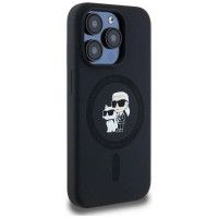Karl Lagerfeld Silicone Karl&Choupette MagSafe case for iPhone 15 Pro - black