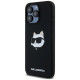 Karl Lagerfeld Silicone Choupette Head MagSafe case for iPhone 15 Pro Max - black