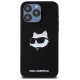 Karl Lagerfeld Silicone Choupette Head MagSafe case for iPhone 15 Pro Max - black