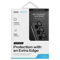 Uniq Optix Aluminum Camera Lens Protector for Samsung Galaxy S24 camera lens with applicator - black
