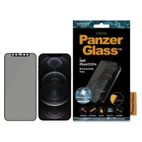 Panzerglass E2E Super+ Microfracture antibacterial privacy tempered glass for iPhone 12 / 12 Pro - with black frame