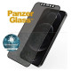 Panzerglass E2E Super+ Microfracture antibacterial privacy tempered glass for iPhone 12 / 12 Pro - with black frame