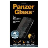 Panzerglass E2E Super+ Microfracture antibacterial privacy tempered glass for iPhone 12 / 12 Pro - with black frame
