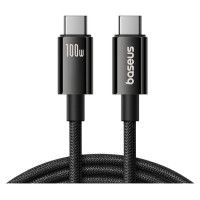 Baseus Tungsten Gold USB-C 3.2 / USB-C 3.2 cable 100W 4K 60Hz 1.5m - black