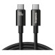 Baseus Tungsten Gold USB-C 3.2 / USB-C 3.2 cable 100W 4K 60Hz 1.5m - black