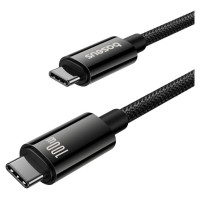 Baseus Tungsten Gold USB-C 3.2 / USB-C 3.2 cable 100W 4K 60Hz 1.5m - black