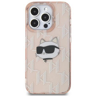 Karl Lagerfeld IML Choupette Head & Monogram case for iPhone 13 Pro / 13 - pink