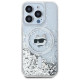 Karl Lagerfeld Liquid Glitter Choupette Head MagSafe case for iPhone 14 Pro - transparent