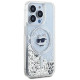 Karl Lagerfeld Liquid Glitter Choupette Head MagSafe case for iPhone 14 Pro - transparent