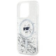 Karl Lagerfeld Liquid Glitter Choupette Head MagSafe case for iPhone 14 Pro - transparent