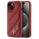 Karl Lagerfeld Diagonal Quilted Script case for iPhone 15 / 14 / 13 - red