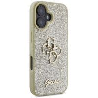 Guess Fixed Glitter Big 4G iPhone 16 Case - Gold