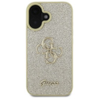 Guess Fixed Glitter Big 4G iPhone 16 Case - Gold