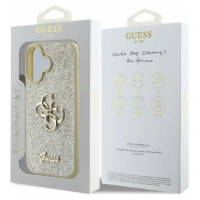 Guess Fixed Glitter Big 4G iPhone 16 Case - Gold
