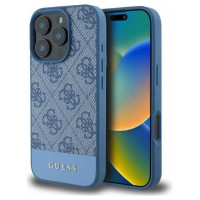 Guess 4G Bottom Stripe Case for iPhone 16 Pro Max - Blue