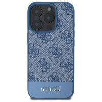 Guess 4G Bottom Stripe Case for iPhone 16 Pro Max - Blue