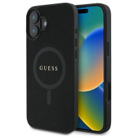 Guess Saffiano Classic Logo MagSafe iPhone 16 Plus Case - Black