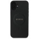 Guess Saffiano Classic Logo MagSafe iPhone 16 Plus Case - Black