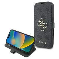 Guess 4G Metal Logo iPhone 16 Case - Black