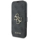 Guess 4G Metal Logo iPhone 16 Case - Black